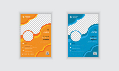 Minimal corporate brochure design flyer template pro vector illustration