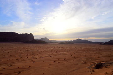 Fototapeta na wymiar desert sky jordan wadi rum