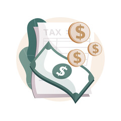 Tax credit abstract concept vector illustration.