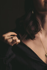 Obraz premium portrait of the woman in black bralette