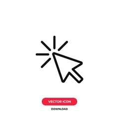Click icon vector. Pointer sign