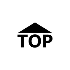 Top word icon isolated on white background
