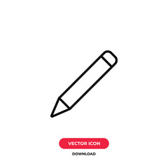 Pencil icon vector. Pen sign