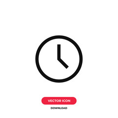 Clock icon vector. Time sign