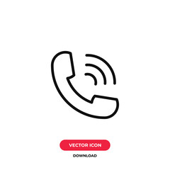 Phone call icon vector. Call sign