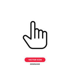 Hand icon vector. Finger sign