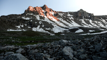Sunrise and sunset in Mercantour