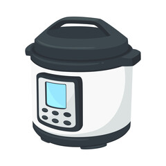 Electric Pot Sign Emoji Icon Illustration. Kitchen Machine Vector Symbol Emoticon Design Clip Art Sign Comic Style.