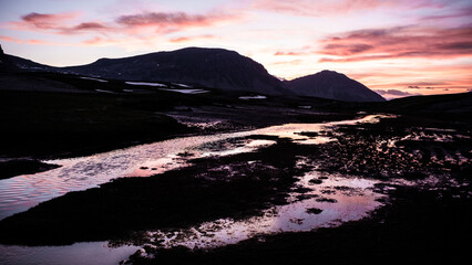 Sunrise and sunset in Mercantour