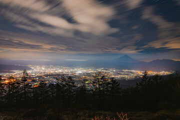 甘利山からの富士山夜景