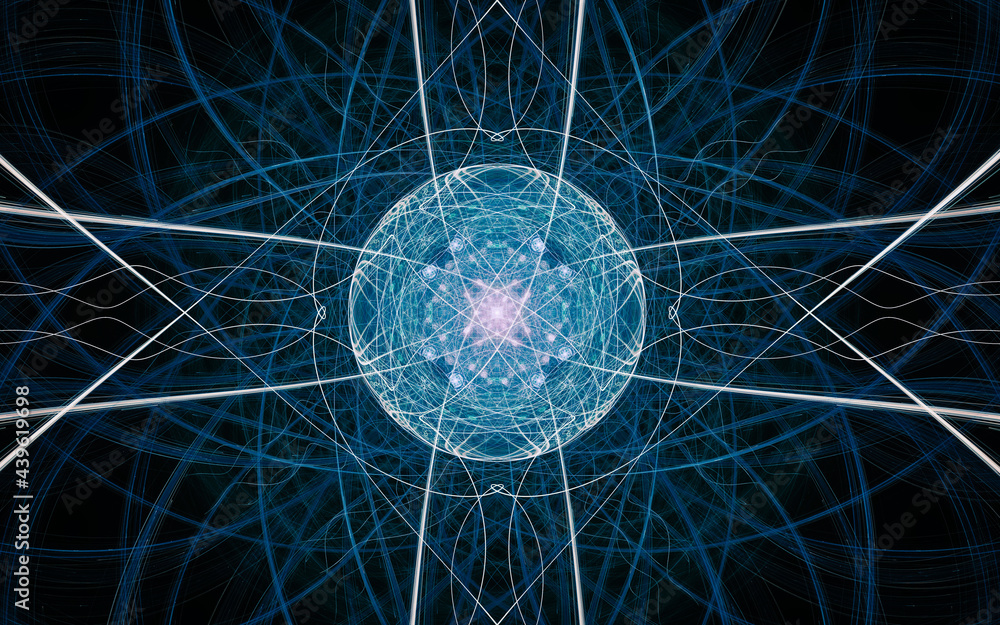 Poster abstract illustration background image patterns in the form of lines and geometric shapes intersecti