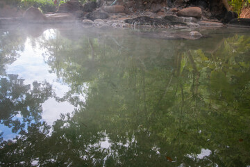 Thermal steam from natural hot springs