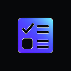 Ballot blue gradient vector icon