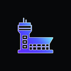 Airport blue gradient vector icon