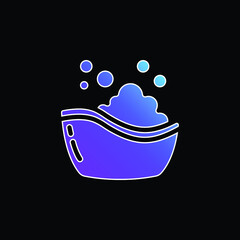 Baby Bath Tub blue gradient vector icon