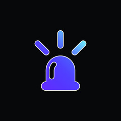 Fototapeta premium Alarm blue gradient vector icon