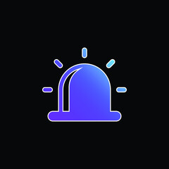 Alarm blue gradient vector icon