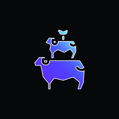 Animals blue gradient vector icon