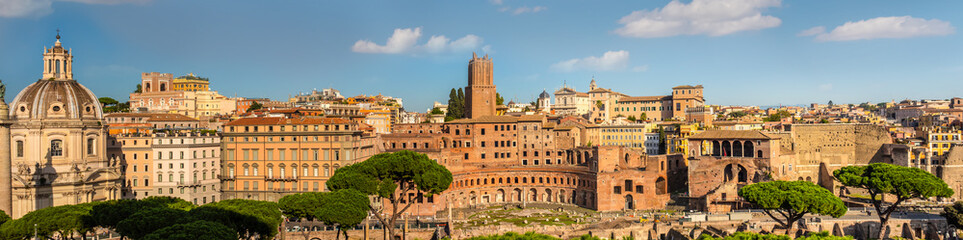 Obraz premium Panorama of Forum Romanum from the Capitoline Hill in Italy, Rome