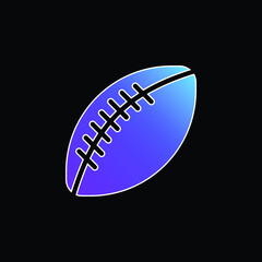 American Football blue gradient vector icon