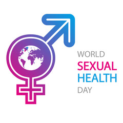 Gender icon for world sexual health day, vector art illustration.