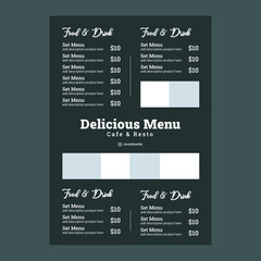 Flyer menu design template editable file vector