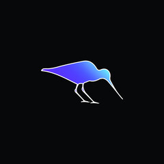 Bird Oystercatcher blue gradient vector icon
