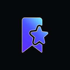 Bookmark blue gradient vector icon