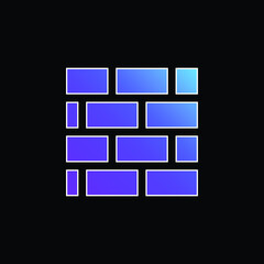 Brickwall blue gradient vector icon