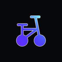 Bicycle blue gradient vector icon