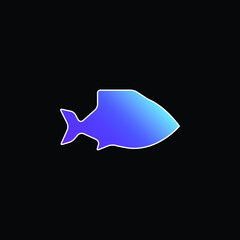 Big Fish blue gradient vector icon