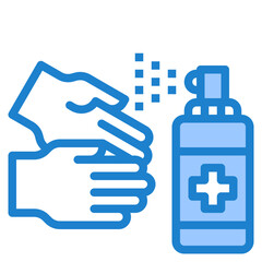 virus blue style icon