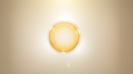 3D Collagen Skin Serum and Vitamin illustration isolated on orange background. concept skin care cosmetics solution. 3d rendering.