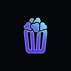 Box Of Popcorn blue gradient vector icon
