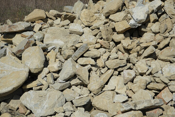 Some stones on the hills in the countryside