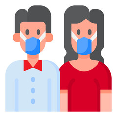 people flat style icon