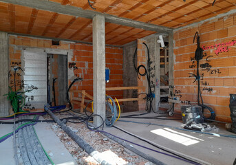 Lavori in corso nel cantiere edile nell'appartamento