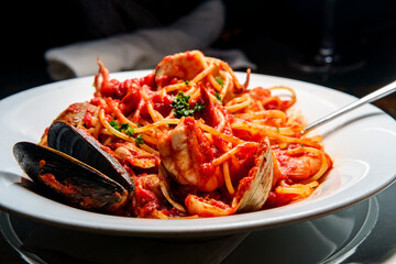 Seafood Pasta Pescatore - 439625859