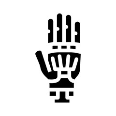 prosthesis plastic glyph icon vector. prosthesis plastic sign. isolated contour symbol black illustration