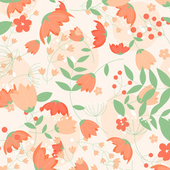 Abstract flower pattern background. Vector illustration.