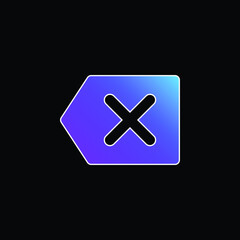 Obraz premium Backspace blue gradient vector icon