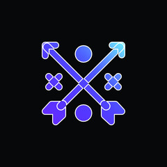 Arrows blue gradient vector icon