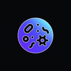 Bacteria blue gradient vector icon