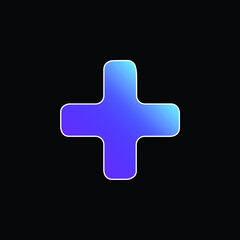 Addition Plus Sign blue gradient vector icon