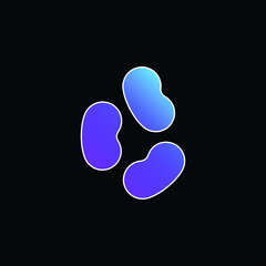 Beans blue gradient vector icon