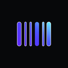 Barcode blue gradient vector icon