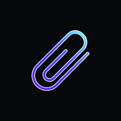 Obraz premium Attachment blue gradient vector icon
