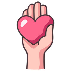 hand giving heart icon