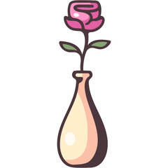 rose flower jar icon