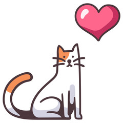 love cat icon